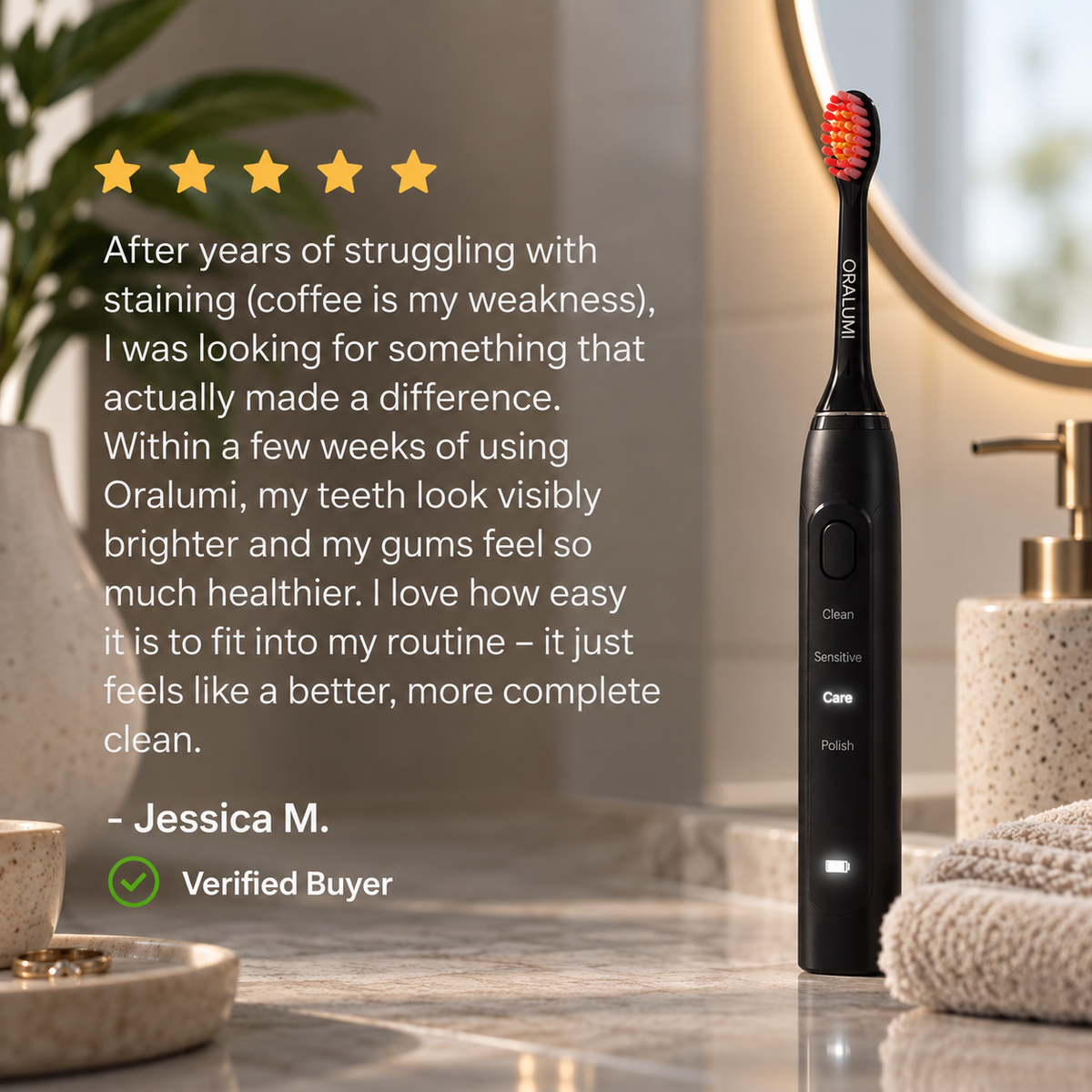 Oralumi Red + Blue Light Toothbrush